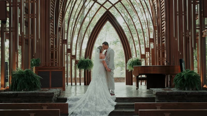 Film still — Megan + Kyle // Mildred B. Cooper Memorial Chapel
